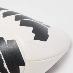 Pre Owned Moschino White/Black Brush Stroke Print Leather Pointed Toe Pumps Size 39