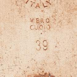 Pre Owned Moschino Blue Suede and Patent Leather Wedge Sandals Size 39