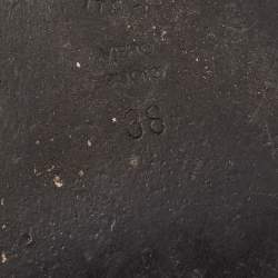 Pre Owned Moschino Black Quilted and Beaded Leather Logo Pumps Size 36