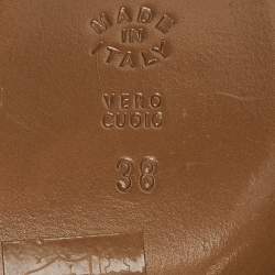 Pre Owned Moschino Black Suede Flower Applique Ankle Strap Sandals Size 38