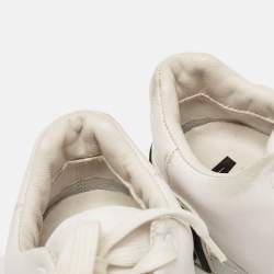 Moschino White Leather Low Top Sneakers Size 37