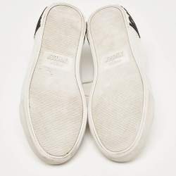 Moschino White Leather Low Top Sneakers Size 37