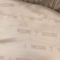 Pre Owned Movado Beige Canvas and Patent Leather Hobo