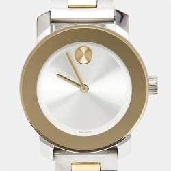 Pre Owned Movado Silver Two-Tone Stainless Steel Bold 3600551 Women's Wristwatch 30 mm