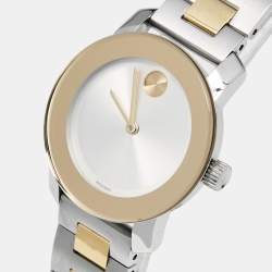 Pre Owned Movado Silver Two-Tone Stainless Steel Bold 3600551 Women's Wristwatch 30 mm