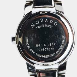 Movado Black Stainless Steel Impresa 0607720 Women's Wristwatch 24 mm