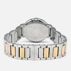 Pre Owned Movado Concerto 23.3.14.1117S Mother Of Pearl Diamond Two-Tone Stainless Steel Women's Wristwatch 30 mm