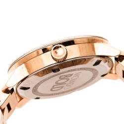 Pre Owned Movado Rose Gold Plated Stainless Steel Bold MB.01.3.34.6039 Women's Wristwatch 36 mm