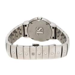 Pre Owned Movado White Mother of Pearl Stainless Steel Diamonds SL 84 G4 1832 S Women's Wristwatch 28mm