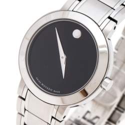 مملوكة مسبقًا Movado Black Stainless Steel M0.08.03.014.1031.1033.4/002 Women's Wristwatch 27MM