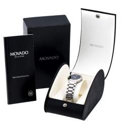 مملوكة مسبقًا Movado Black Stainless Steel M0.08.03.014.1031.1033.4/002 Women's Wristwatch 27MM