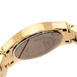 Pre Owned Movado Black Yellow Gold PVD Coated Stainless Steel Classic 50.3.36.1343 Women's Wristwatch 26 mm