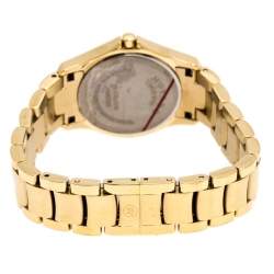 Pre Owned Movado Black Yellow Gold PVD Coated Stainless Steel Classic 50.3.36.1343 Women's Wristwatch 26 mm