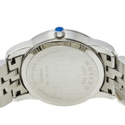 Pre Owned Movado Mother Of Pearl Stainless Steel Diamond Museum 07.3.14.1143 Women's Wristwatch 28 mm