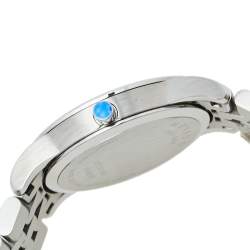 Pre Owned Movado Mother Of Pearl Stainless Steel Diamond Museum 07.3.14.1143 Women's Wristwatch 28 mm