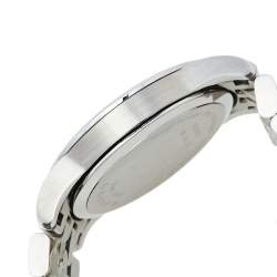 Pre Owned Movado Mother Of Pearl Stainless Steel Diamond Museum 07.3.14.1143 Women's Wristwatch 28 mm