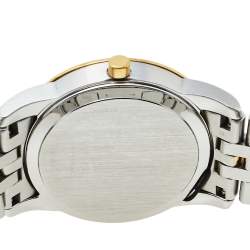 Pre Owned  Movado Mother Of Pearl Two-Tone Stainless Steel Diamonds Safiro 0606900 Women's Wristwatch 28 mm