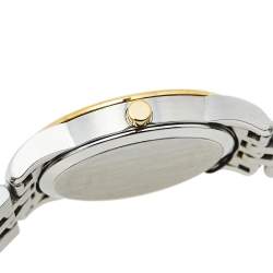 Pre Owned  Movado Mother Of Pearl Two-Tone Stainless Steel Diamonds Safiro 0606900 Women's Wristwatch 28 mm