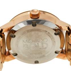 Pre Owned Movado Rose Gold Ionic Plated Stainless Steel Bold Quartz Women's Wristwatch 36 MM