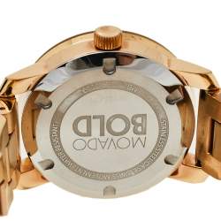 Pre Owned Movado Rose Gold Plated Stainless Steel Bold MB.01.3.34.6039 Women's Wristwatch 36 mm