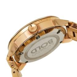 Pre Owned Movado Rose Gold Plated Stainless Steel Bold MB.01.3.34.6039 Women's Wristwatch 36 mm