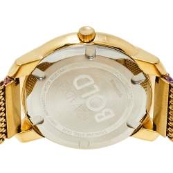 Pre Owned Movado Gold Plated Stainless Steel Bold Evolution MB.01.3.34.6123 Women's Wristwatch 35 mm