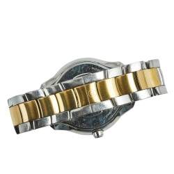 Pre Owned Movado Mother of Pearl Diamond Two Tone Stainless Steel Bellina 606979 Women's Wristwatch 36 mm