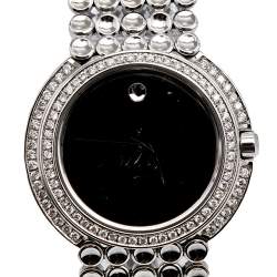 Pre Owned Movado Silver Stainless Steel Diamond Trembrili 84 G4 1830 Women's Wristwatch 32 MM