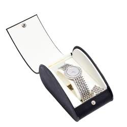 Pre Owned Movado Silver Stainless Steel Diamond Trembrili 84 G4 1830 Women's Wristwatch 32 MM