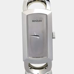 Pre Owned Movado Silver Stainless Steel Rondiro 0605965 Women's Wristwatch 15 mm