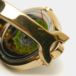 Pre Owned Movado Black Gold Plated Stainless Steel Kara 0606936 Women's Wristwatch 24 mm