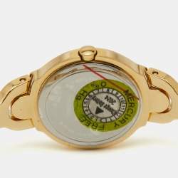 Pre Owned Movado Black Gold Plated Stainless Steel Kara 0606936 Women's Wristwatch 24 mm