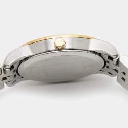 Pre Owned Movado Mother of Pearl Two Tone Stainless Steel Museum 07.3.20.1201 Women's Wristwatch 28 mm