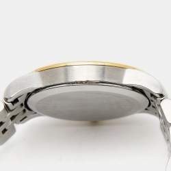 Pre Owned Movado Mother of Pearl Two Tone Stainless Steel Museum 07.3.20.1201 Women's Wristwatch 28 mm