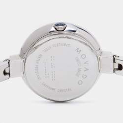 مملوكة مسبقًا Movado Black Stainless Steel Bela 0606595 Women's Wristwatch 25 mm
