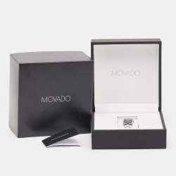 Pre Owned Movado Black Stainless Steel Diamonds Eliro 84 C1 1434 S Women's Wristwatch 23 mm