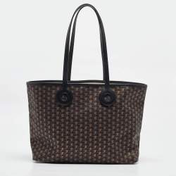 Pre Owned Moynat Black Monogram Coated Canvas and Leather Oh! Ruban Tote