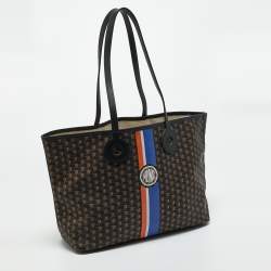 Pre Owned Moynat Black/Bronze Monogram Coated Canvas Oh! Ruban Duo MM Tote