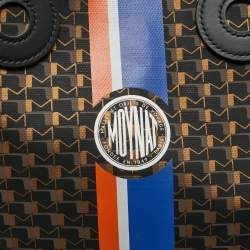 Pre Owned Moynat Black/Bronze Monogram Coated Canvas Oh! Ruban Duo MM Tote