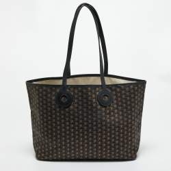 Pre Owned Moynat Black/Bronze Monogram Coated Canvas Oh! Ruban Duo MM Tote