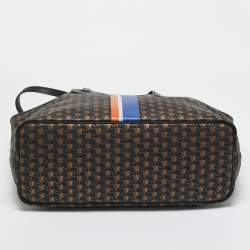 Pre Owned Moynat Black/Bronze Monogram Coated Canvas Oh! Ruban Duo MM Tote