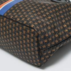 Pre Owned Moynat Black/Bronze Monogram Coated Canvas Oh! Ruban Duo MM Tote