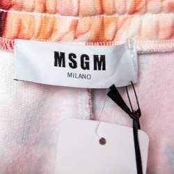 MSGM Multicolor Printed Cotton Track Pants S