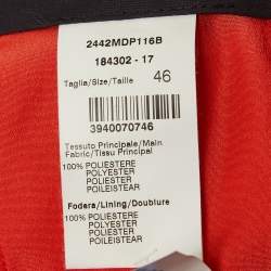 MSGM Orange Satin Straight Cut Trousers L