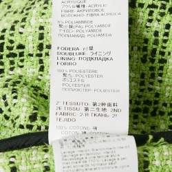 MSGM Green Tweed Fringed Jacket S