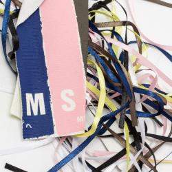 MSGM Bright Orange Textured Leather Chain Shoulder Bag