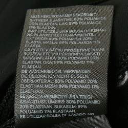 مملوكة مسبقًا Mugler x H&M Black Tulle Trim Jersey Bodycon Dress S