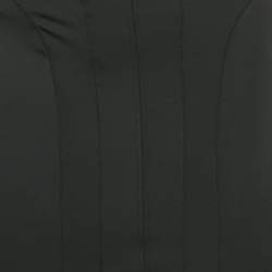 مملوكة مسبقًا Mugler x H&M Black Tulle Trim Jersey Bodycon Dress S