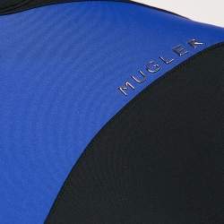 Pre Owned Mugler x H&M Multicolor Paneled Jersey Full Sleeve Mini Dress XS