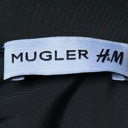 Pre Owned Mugler x H&M Multicolor Paneled Jersey Full Sleeve Mini Dress XS